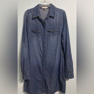 C’est Toi women Denim Shirtdress mini lightweight size M